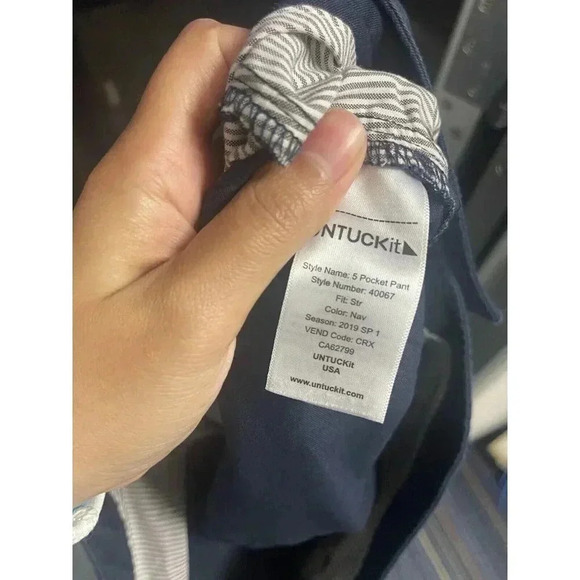 Untuckit Men’s Navy Blue Dress Slack Business Casual Slacks 30x32 Straight Fit‎ - Picture 7 of 7